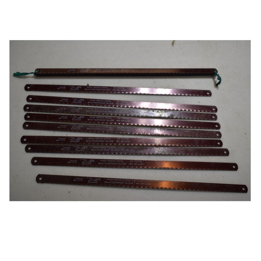 Fit-Al SH-1224 24 tooth high speed shatterproof hacksaw blade - Lot of 19